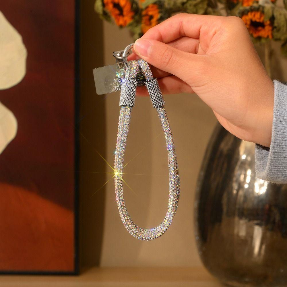 Glitzer Strass Handy-Lanyard Helles Anti-Verlust Handgelenkband Handyzubehör