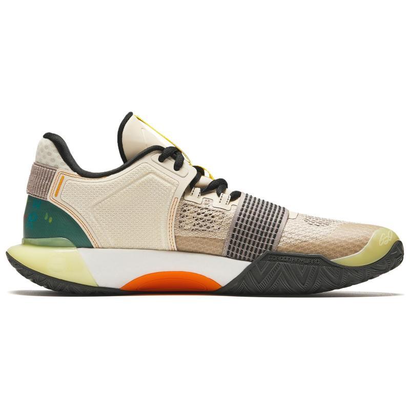 Anta GH5 Stoßdämpfer Rückprall Niedrige Basketballschuhe Herren Beige Gelb Sneaker 112431116-2