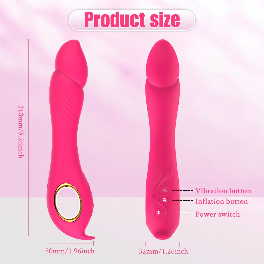 G-spot Clitoral Stimulator Inflatable Vibrator Vaginal Massager 18 Adult Orgasm Masturbation Massage Stick Sex Toy