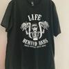 Biker T Shirt Unisexs Funny Life Behind Bars Motorbike Motorcycle Size L