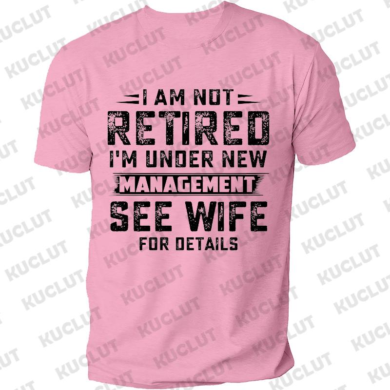 Pánská trička Tričko Ne v důchodu Grafická trička Ležérní s krátkým rukávem Černé Pánské Tričko s kulatým výstřihem Trička Dárek k narozeninám pro tátu Topy