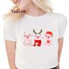 Cute Pigs Tshirt Unisex Clothing Printed New Merry Christmas Tshirt Funny Santa Casual Tops Fashion Graphic Tshirt Clothes