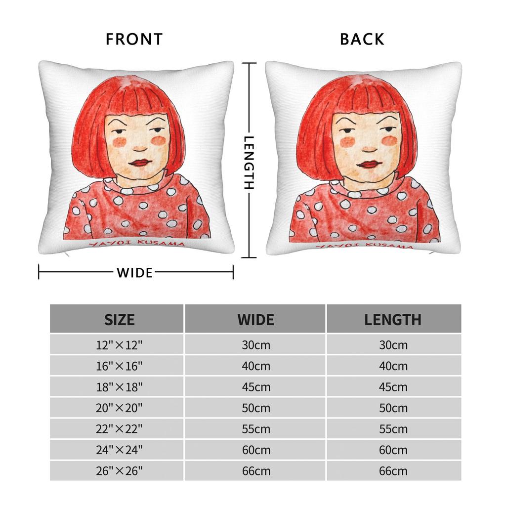 Yayoi K-Kusama Pillowcase Printing Polyester Cushion Cover Decorations Throw Pillow Case Cover Home Square 40X40Cm
