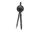 Professional Drawing Set: Black Metal Compass with Replacement Lead and Ruler for Creative Circles and Student Exams.