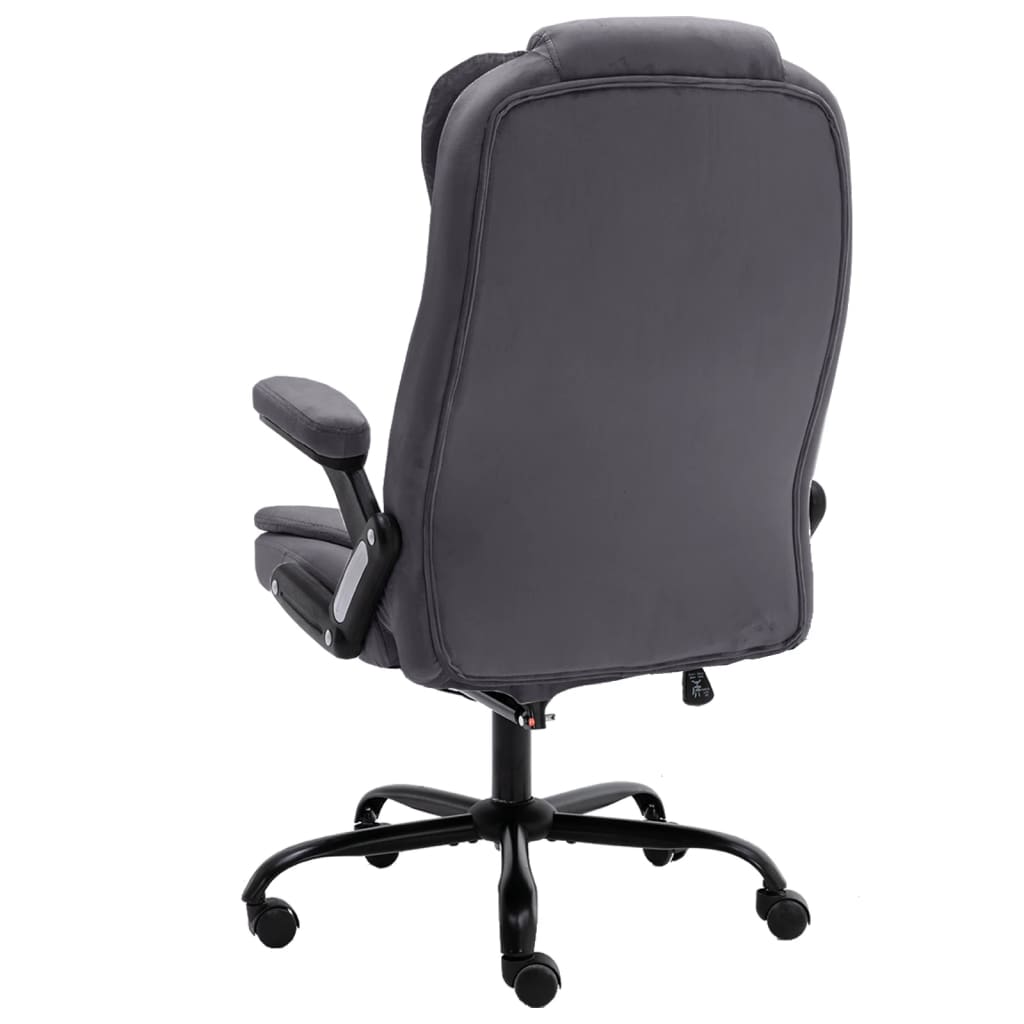 Office Chair Dark Grey Velvet
