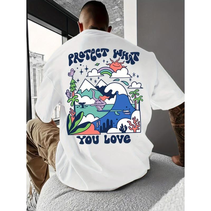 

European sizes Round-Neck T-Shirts, Safeguarding The Nature And Oceans You Cherish 4XL білий