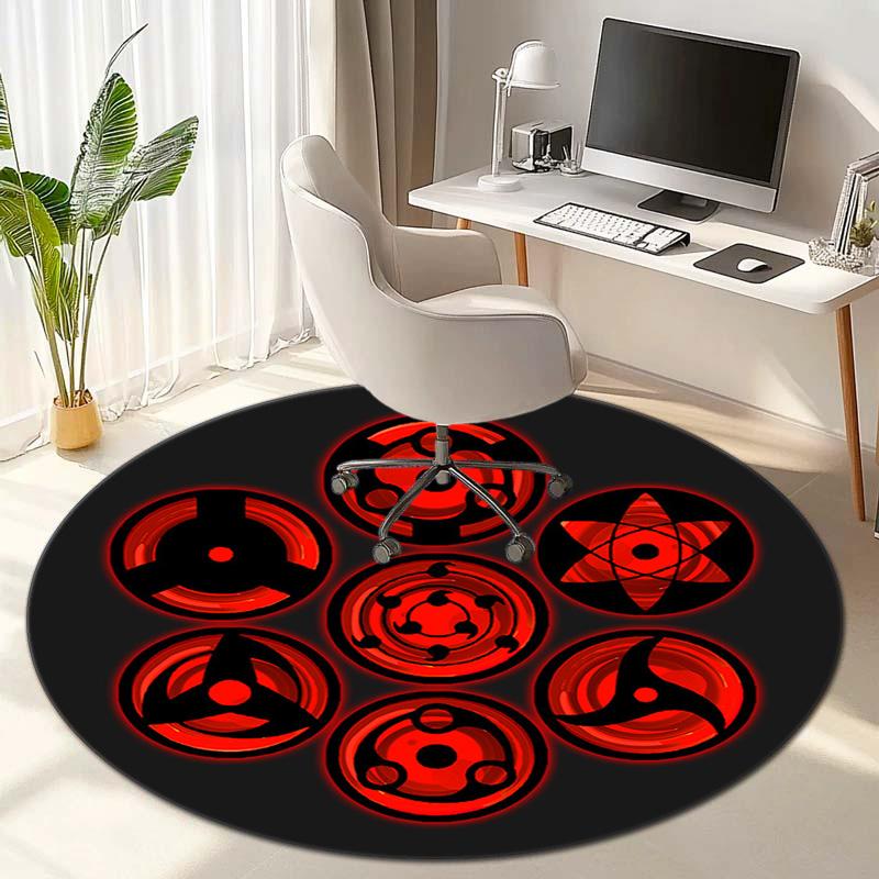 Famous cartoon NARUTO protagonist Uzumaki Naruto round carpet soft home decoration anti-slip door mat outdoor picnic mat carpet M2