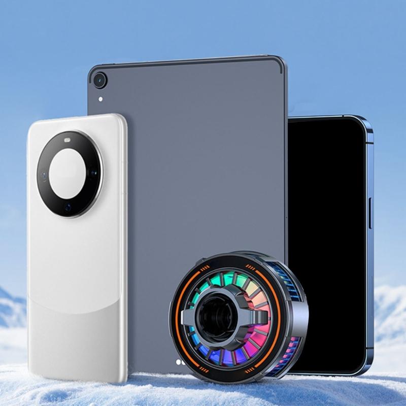 Upgrades Ice Cooling Smartphone Coolers Magnetic Attachment 360 Rotation Phone Cooling Fan for Tablets & Mobile Phones