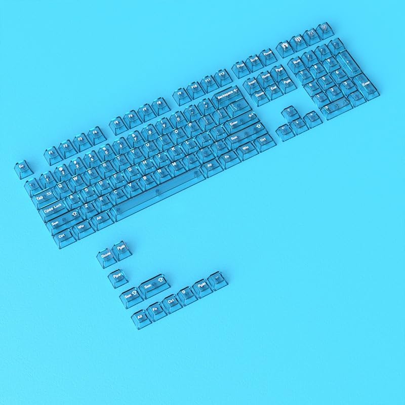 

at the Keycaps 118 Keys Cherry Profile Transparent PBT Custom Keycap Set for Mechanical Keyboard Keycaps for Cherry Gateron MX Switches Blue [Summer синій