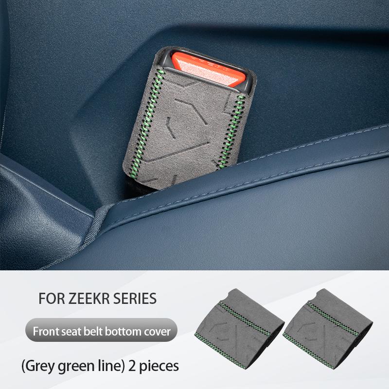 2pcs Car Seatbelt Buckle Cover For ZEEKR 001 007 X 2025 2025 2025 Suede Seat Belt Buckle Protective Cover Interior Accessories
