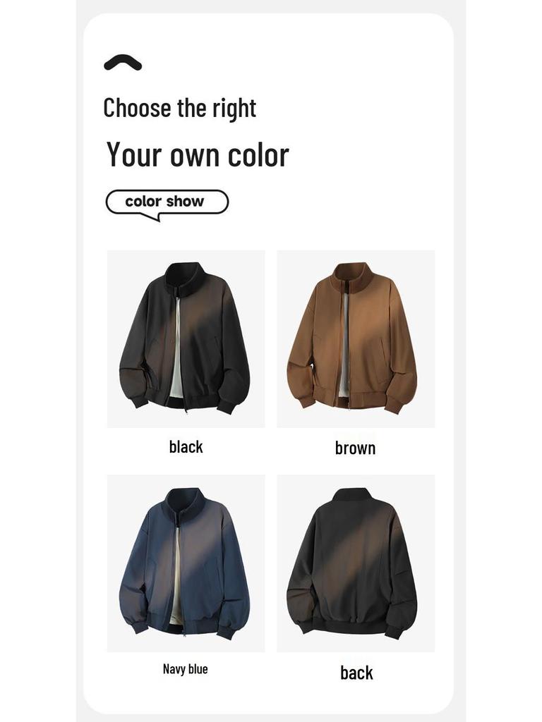Men's Versatile Korean-Style Stand Collar Jacket for Spring/Autumn