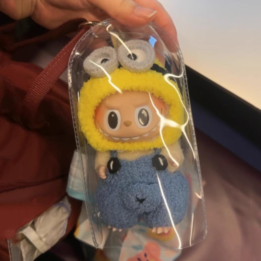 

Сумка для хранения куклы Labubu высокой четкости Прозрачная кукла Labubu Прозрачная оболочка Аксессуары для куклы white rope