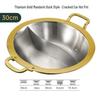 ZISIZ 30cm Golden Hammered Edge Divided Hot Pot