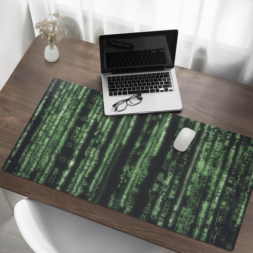 Protective Mat Desk Pad Table Digital Code Falling 120X60 Cm