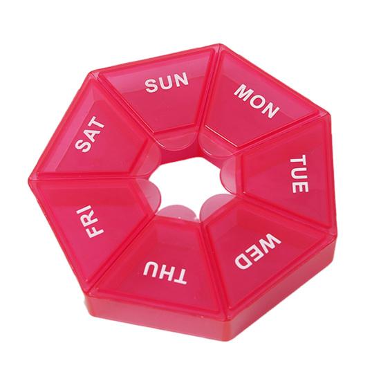 Weekly Pill Organizer with 7 Compartments Portable Travel Pill Case Once Daily Medication Dispenser Capsule Pill Management Storage Box