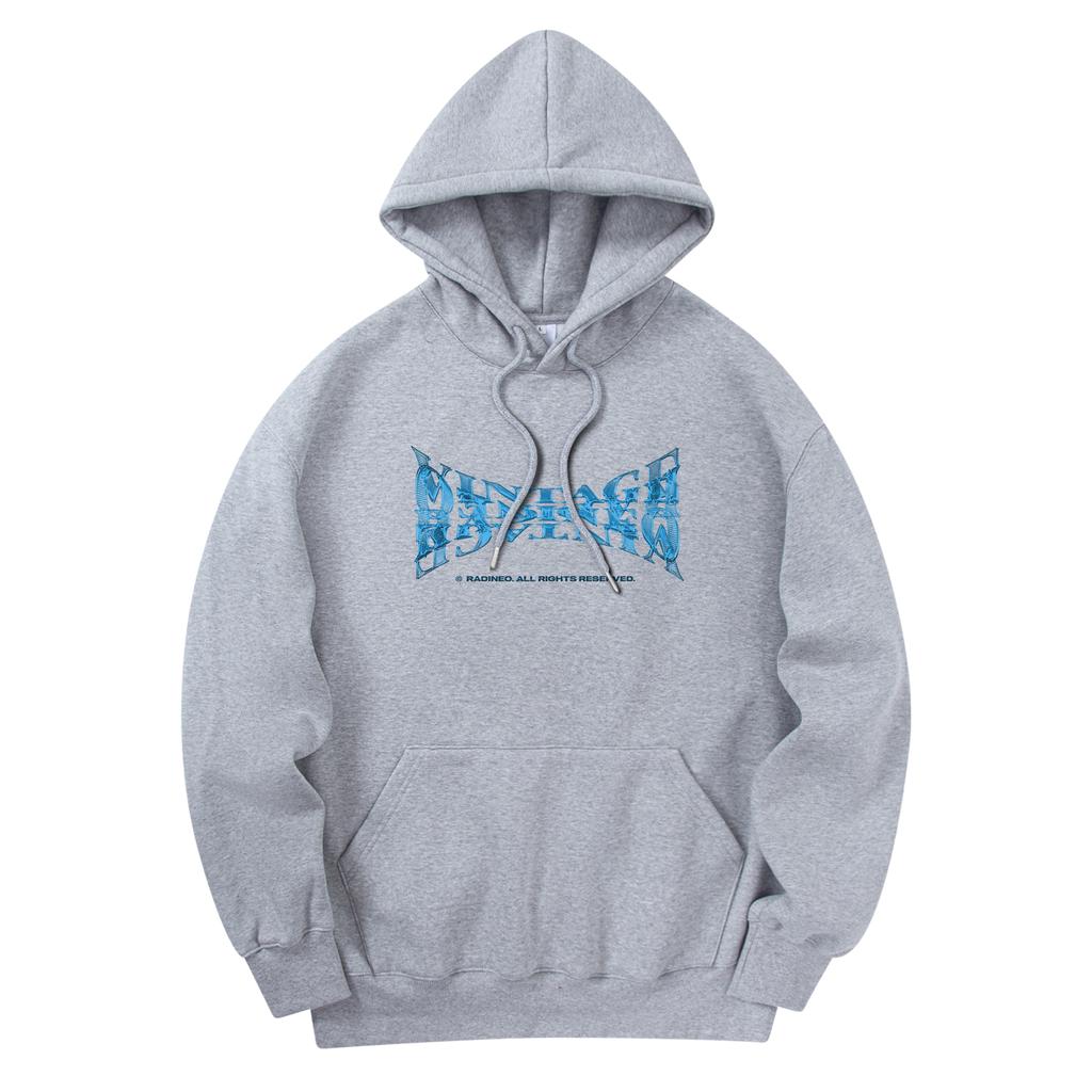 Vintage Wide Logo Hoodie Gray
