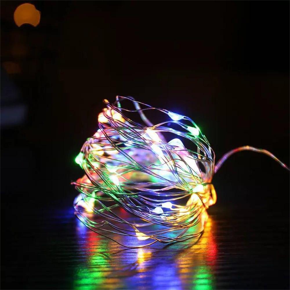 5Pcs 2M 20 Lights Fairy String Lights Micro Rice Copper Wire Christmas Light
