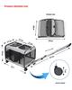Double-Layer Pet Travel Trolley: Large Capacity, Breathable, Detachable, Handheld & Shoulder Bag for Cats