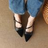 Women's Flats Pointed Toe Mary Jane Shoes for Women Elegant Dress Shoes Oblique Strap Ladies Shoes
