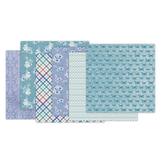 24Pcs/Set Scrapbook Paper DIY Retro Vintage Flower Print Design Background Paper for Greeting Cards