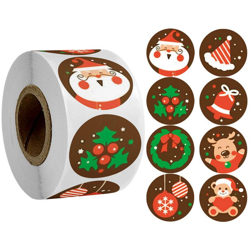 Children'S Christmas Gift Label Stickers School Teachers Commended Students Reward Self-Adhesive Decorative Gifts Series