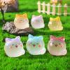 Cute Luminous Kitten Micro-landscape Desktop Ornament, Long-tailed Cat Car Decoration Accessory