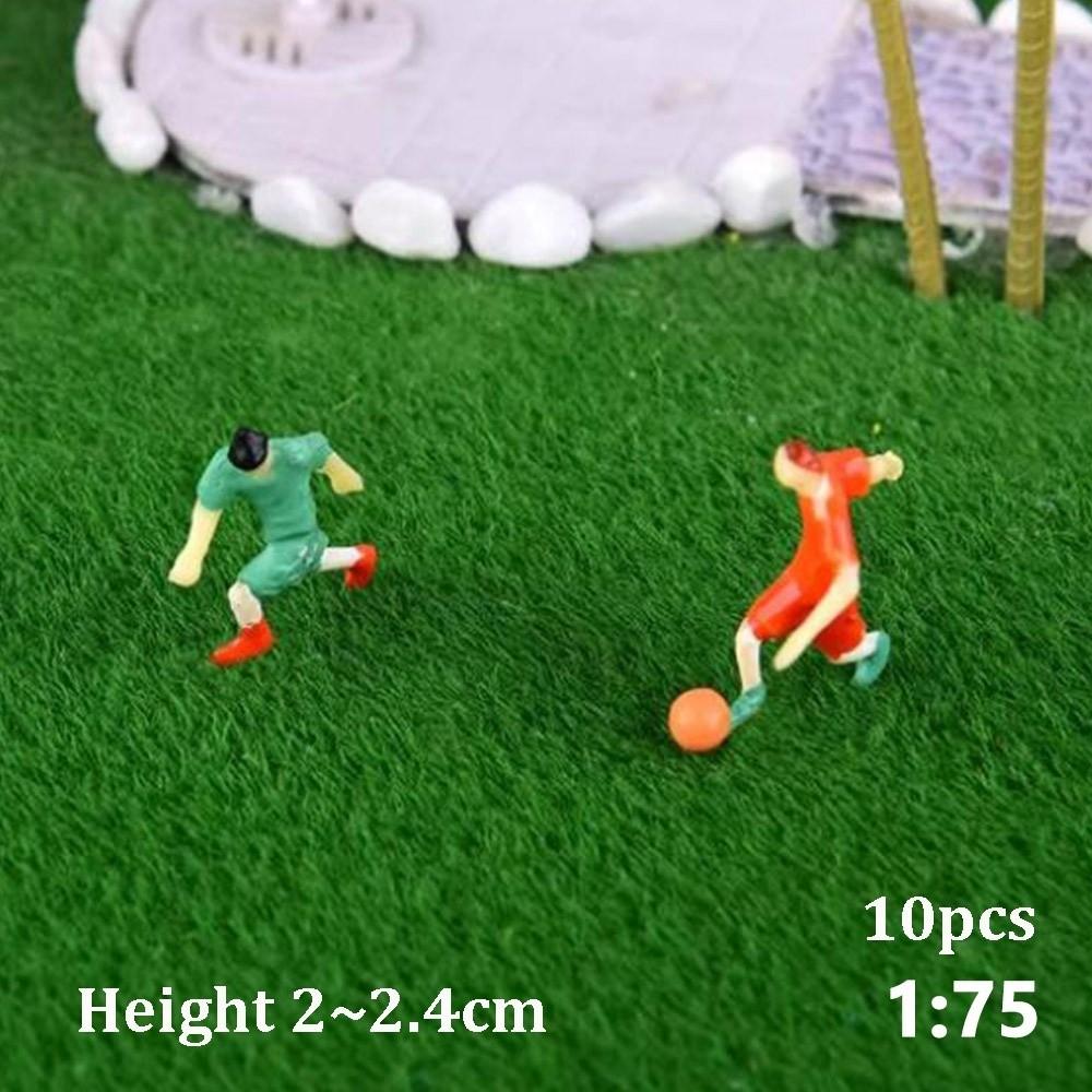 10pcs 1/75 1/50 Scale Football Player Model Colorful Football Sports People