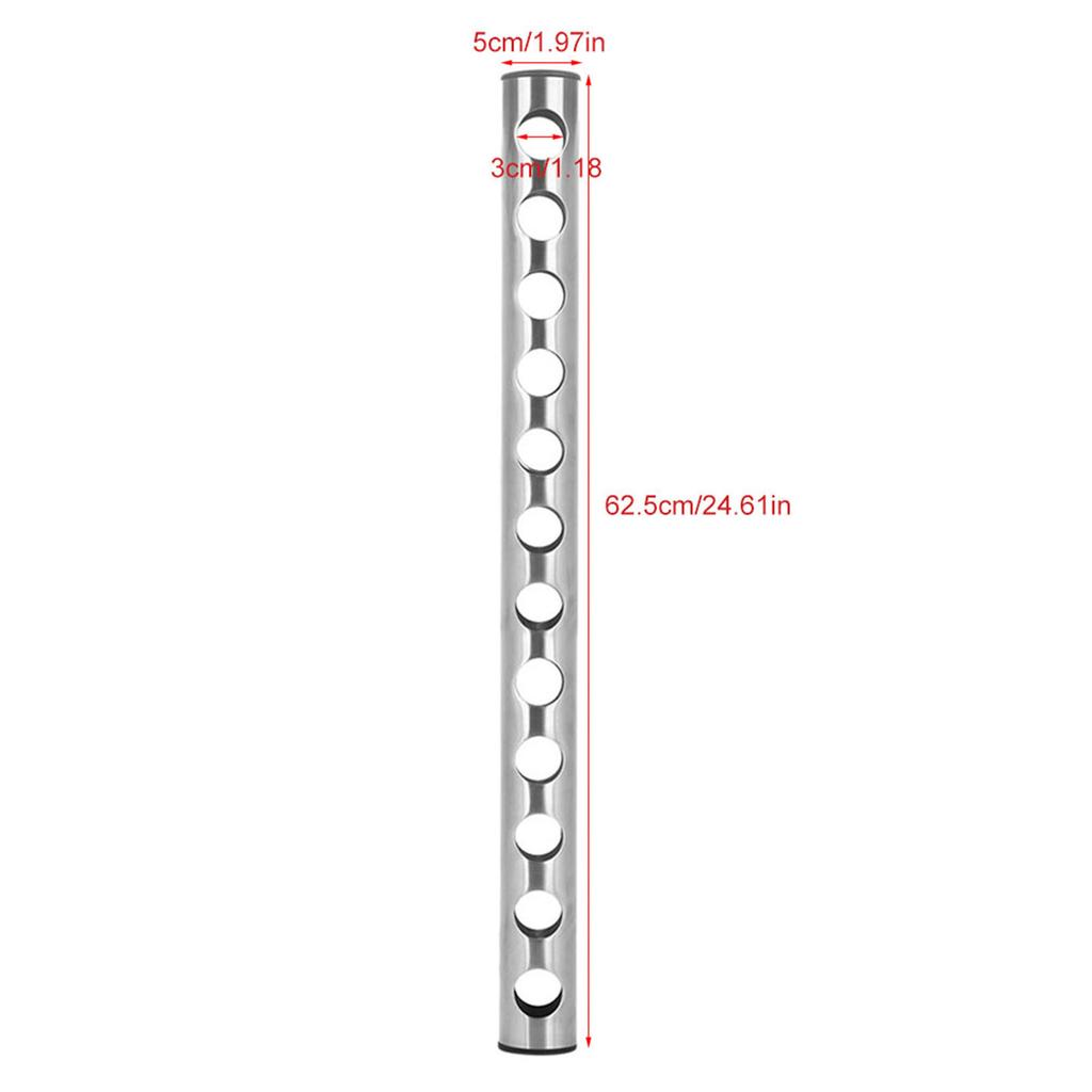 Stainless Steel Wine Rack Wall Mounted Kitchen Home Bar Holder Wines Shelves(12 Holes)