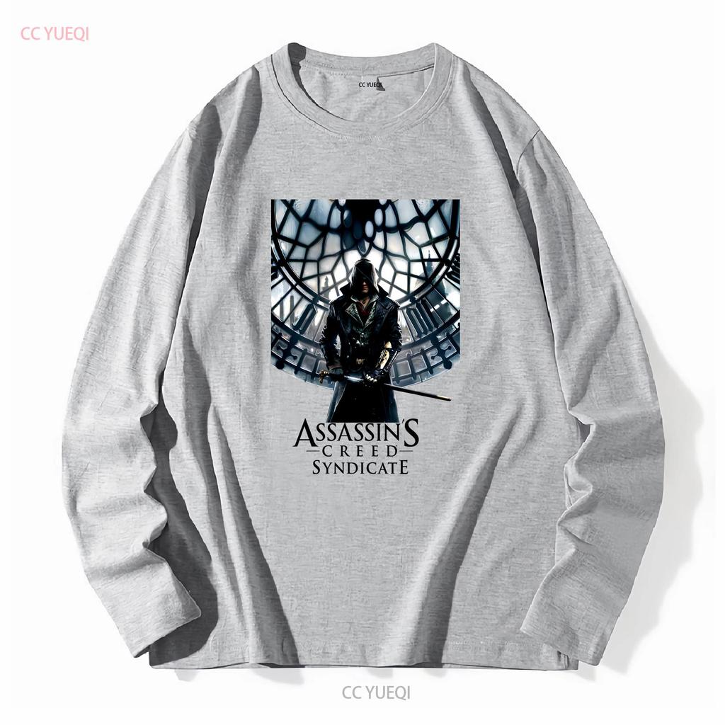 Assasins Creed Syndicate T Shirt M 19x26 Faded Black Action Adventure Video Game Long or Short Sleeves Vintage Washed Versatile