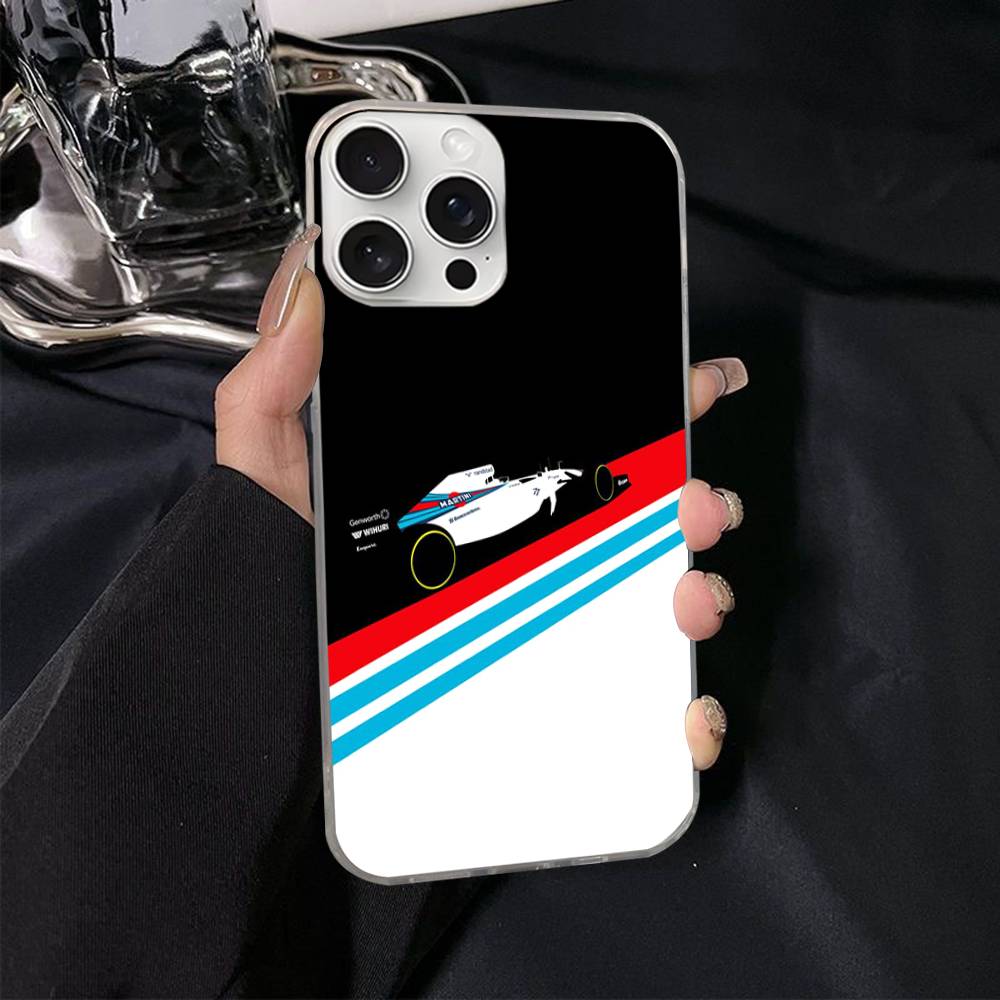 M-Martini Racing Horizontale Streifen Handyhülle Für IPhone 17 16 15 14 13 12 11 Plus Pro Max Satin Bunt Glänzende Hülle