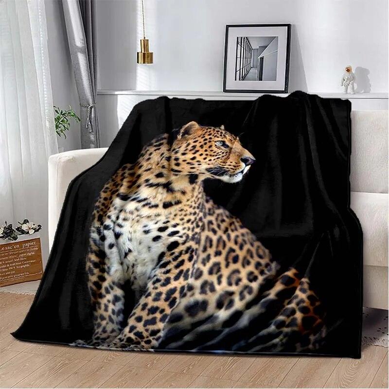 3d Tier Gepard Leopard Cartoon Blanket for Bed Picnic Blanket Sofa Thin Blanket Air Conditioning Blanket Customized Blankets