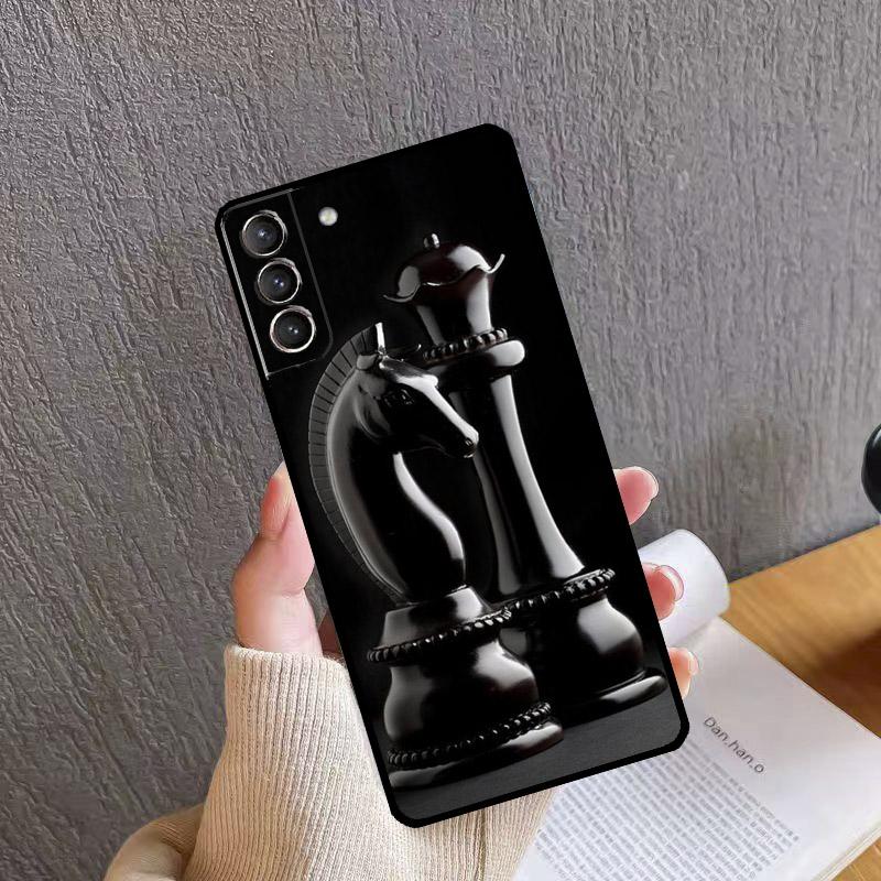 Chess Board Dark Horse Phone Case For Samsung Galaxy S26 S25 S20 S21 S22 S23 S24 Ultra S10 Plus S24 FE S25 FE Cover