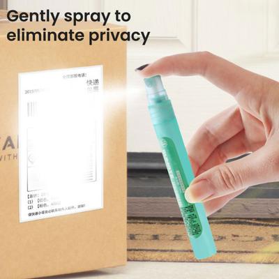 Spray Copri-Privacy Carta Termica Cancellazione Sensibile Asciugatura Rapida Spray Privacy Portatile Spray Protezione Privacy Senza Olio