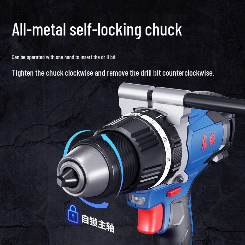 Dongcheng DCJZ03-13 Cordless Lithium-Ion Impact Drill CN Plug (adapter Included)