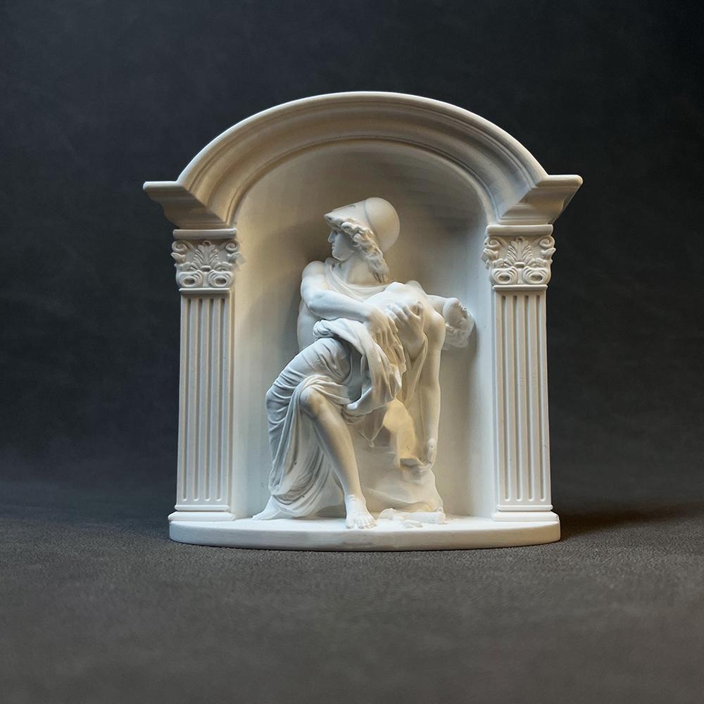 Künstlerische Gipsstatue Venus gestorben Retro-Skulptur Römischer Krieger Dekorative Figuren Heimdekorationszubehör