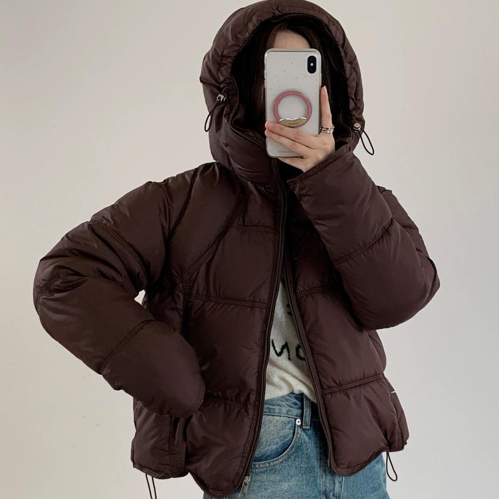 Women S Short Hooded Padded Cotton Coat Loose Warm Winter Jacket