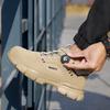 New Security Men's  Shoes Rotating Button Work Boots Waterproof Steel Toe Shoes Puncture-Proof Work Shoes Sneakers Indestructible Shoes