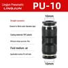 Pneumatic PU Quick Connect Three-Way Straight and Reducing Air Hose Adapter 4/6/8/10/12mm