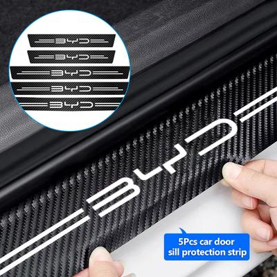 Car Door Sill Scuff Sticker Anti-scratch Protector Strip For BYD Atto 3 Yuan Plus Han Tang EV F3 E6 Dmi Song F0 Qin Pro G3 2din
