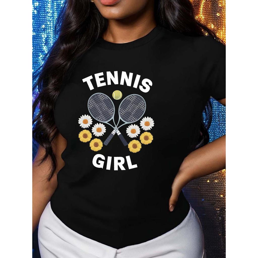 

Racket TENNIS GIRL Design Women s T-Shirt Comfortable Fit XXL чорний