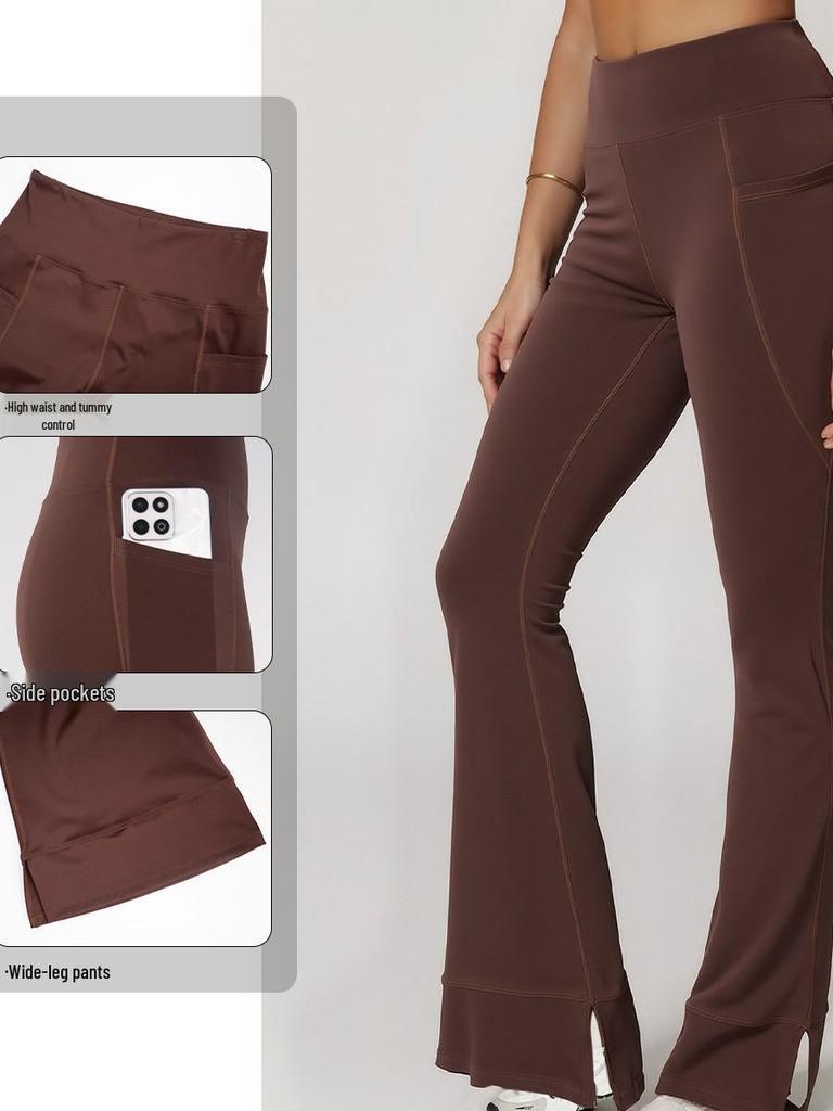 High Waist Flared Yoga Pants - Butt Lifting, Slimming, Women's Fitness, Casual Wide Leg Dance Pants