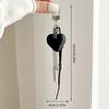 Artistic Black Heart Design Keychain Accessory Heart Shaped Keyring Decoration Great For Gift And Daily Charm