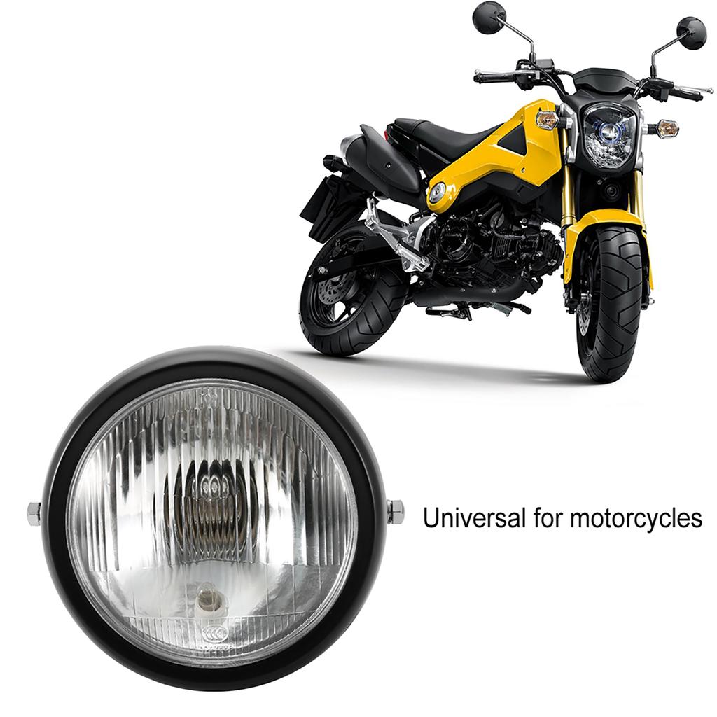 Universal Motorrad Retro Schwarz Shell Weiß Objektiv Scheinwerfer Front Scheinwerfer für GN125