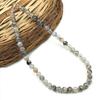 8mm Natural Dragon Vein Agate Gemstone Round Beads Choker Handmade Partywear Necklace 17-21" For Mom/Her 8BN-28