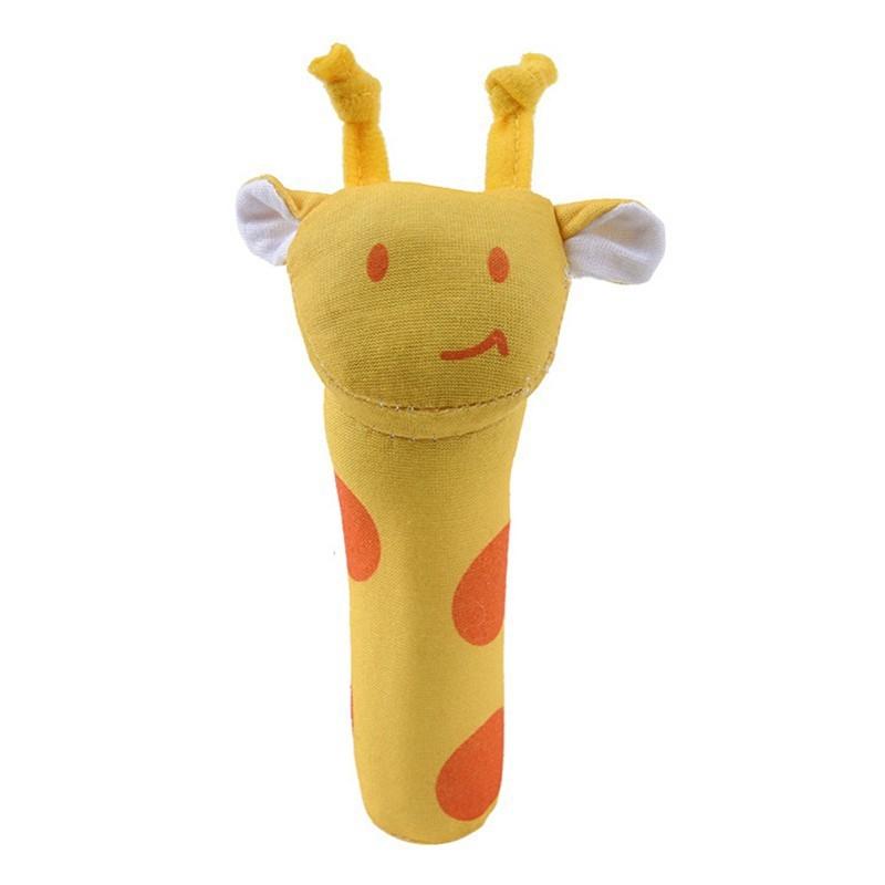 POTAN Baby Toy Cute Animal Shaped Rattles Kids Cartoon Hand Bells Ring Kid Plush Soft Educational Toys