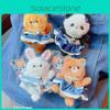 Adorable Plush Dancing Animal Keychain In Denim Style For Kids And Adults