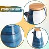 Ceramic Oil Dispenser Bottle for Home Kitchen Restaurant 220ml Chinese Pourer Cruet with Wooden Lid