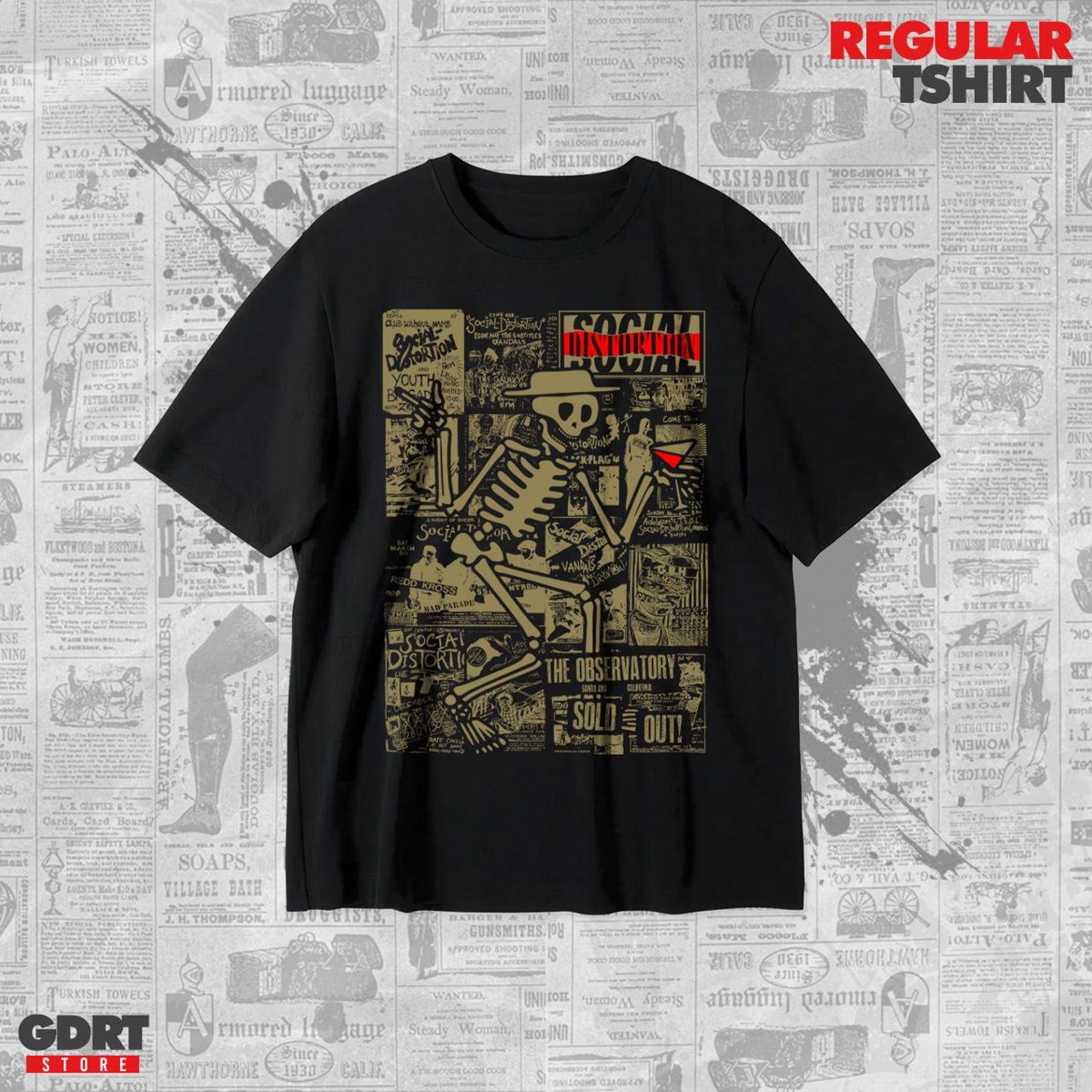 Social Distortion T shirt - Love Rock n Roll Albums - Unisex Heavy Shirt L