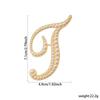 Creative English Letter Brooch Fashion Ins Personality Design Inlaid Pearl Pin Clothing Neckline Accessories Fixed Corsage Party