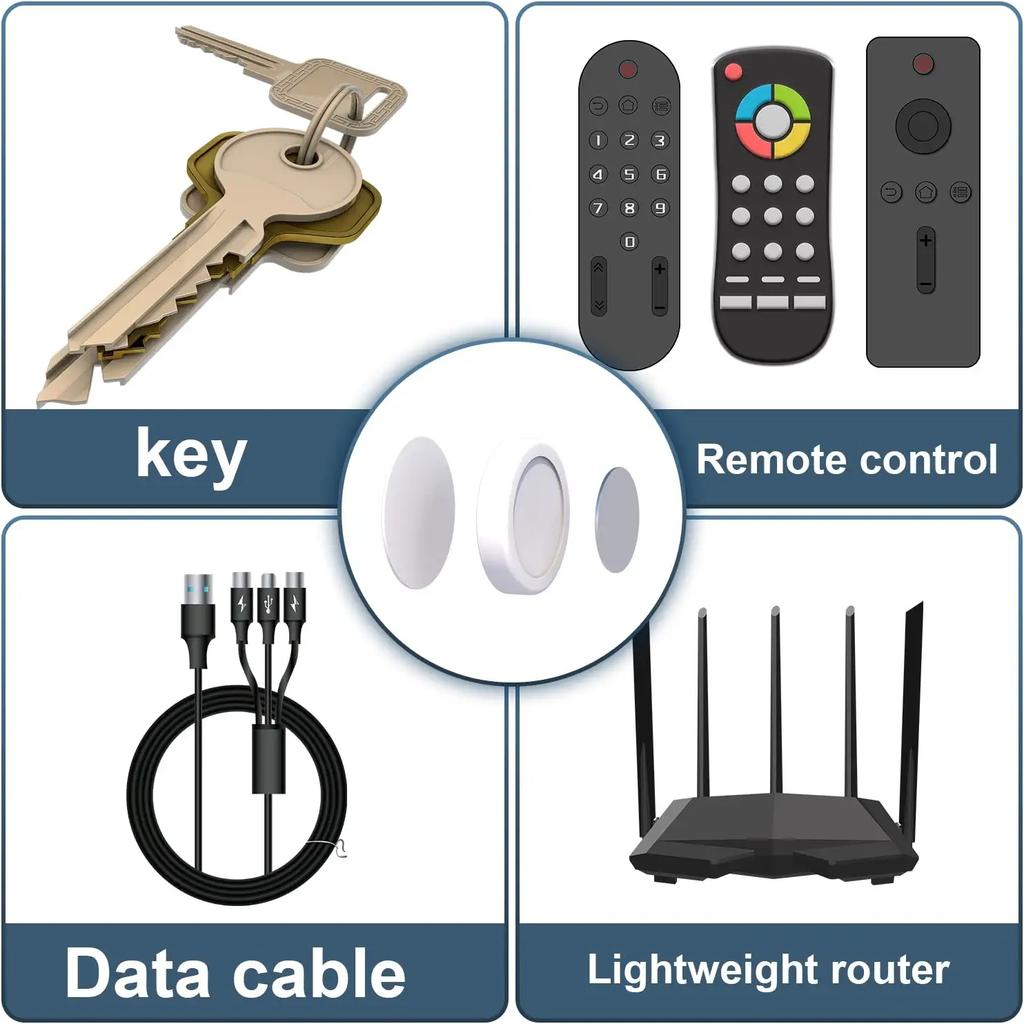 Cable Organizer Adhesive Magnetic Hooks Wall Mount Magnet Holder Sticker Remote Control Storage Holder Home Organizer Hook